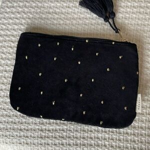 Sezane black Christmas edition pouch / markup bag